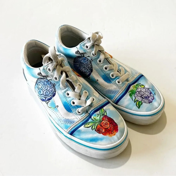 Vans X ONE PIECE Colab Devil Fruit Printed Canvas Classics Womens Size 5 Men 3.5 - Picture 16 of 16